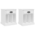 Miniatyrbillede 3 af 11: The Living Store sengeborde 2 stk. 43x36x50 cm hvid -  Natborde