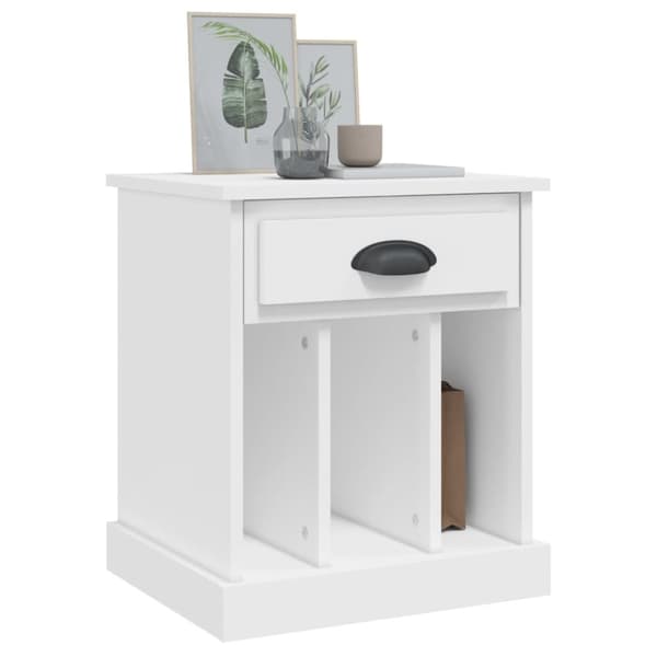 The Living Store sengeborde 2 stk. 43x36x50 cm hvid -  Natborde