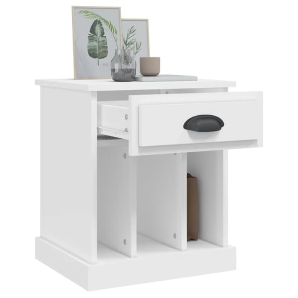 The Living Store sengeborde 2 stk. 43x36x50 cm hvid -  Natborde