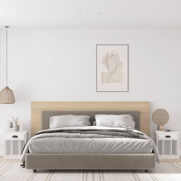 The Living Store sengeborde 2 stk. 43x36x50 cm hvid - Natborde