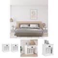 Miniatyrbillede 1 af 11: The Living Store sengeborde 2 stk. 43x36x50 cm hvid -  Natborde