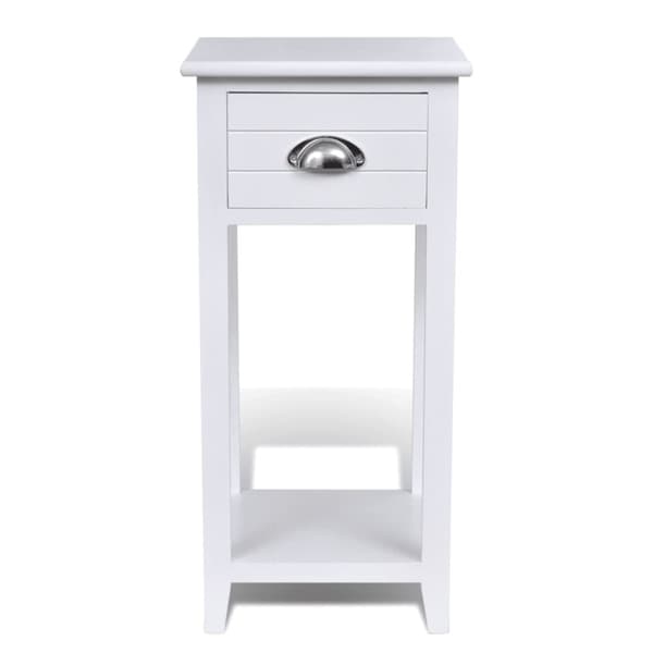 The Living Store sengebord med 1 skuffe hvid -  Natborde