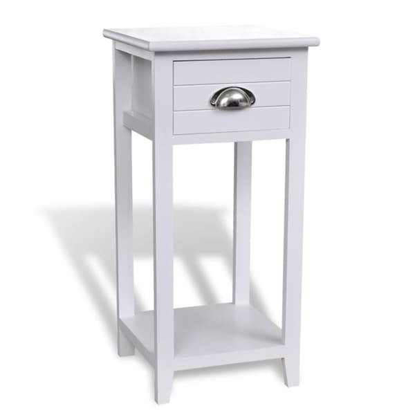 The Living Store sengebord med 1 skuffe hvid -  Natborde
