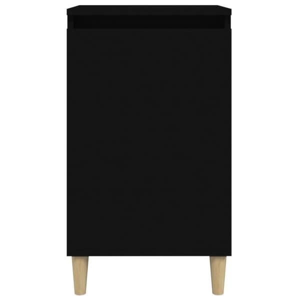 The Living Store sengeborde 2 stk. 40x35x70 cm konstrueret træ sort - Natborde