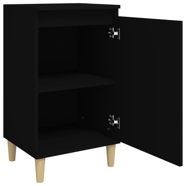 The Living Store sengeborde 2 stk. 40x35x70 cm konstrueret træ sort - Natborde
