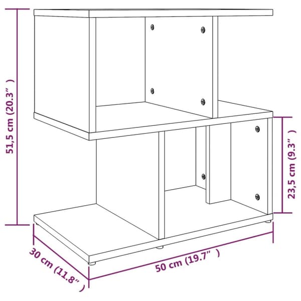 The Living Store sengeborde 2 stk. 50x30x51,5 cm konstrueret træ grå sonoma-eg - Natborde