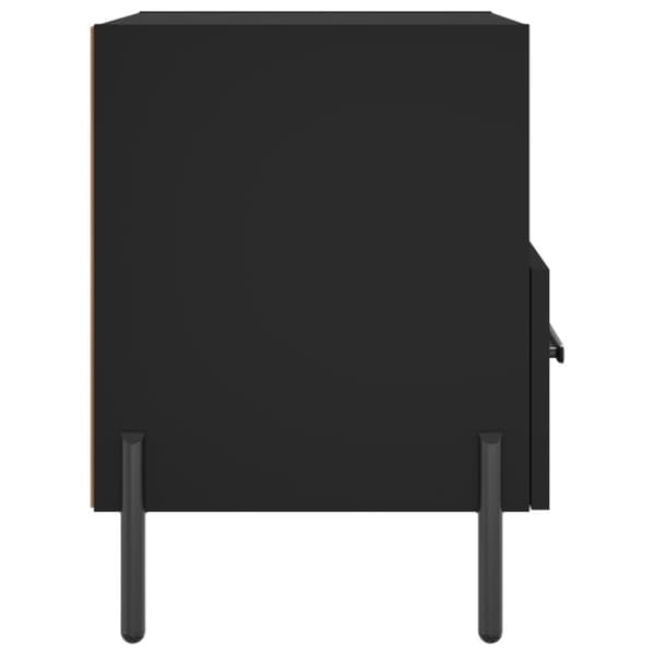 The Living Store sengeborde 2 stk. 40x35x47,5 cm konstrueret træ sort - Natborde