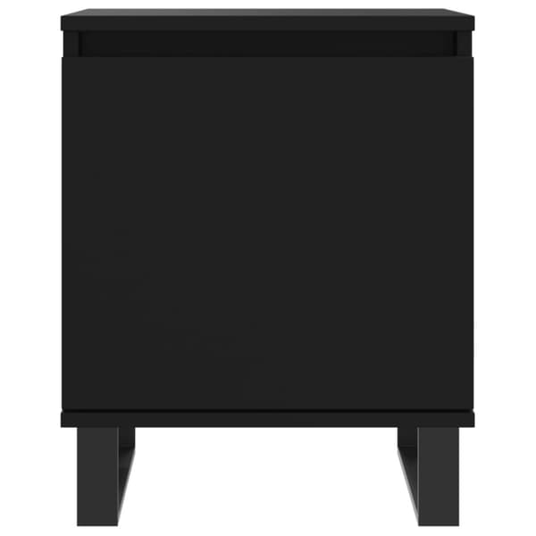 The Living Store sengeborde 2 stk. 40x30x50 cm konstrueret træ sort -  Natborde