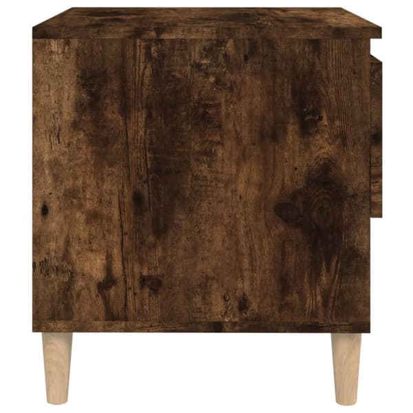 The Living Store sengeborde 2 stk. 50x46x50 cm konstrueret træ røget egetræ - Natborde