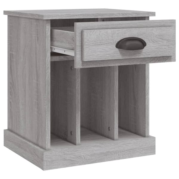 The Living Store sengeborde 2 stk. 43x36x50 cm grå sonoma-eg - Natborde