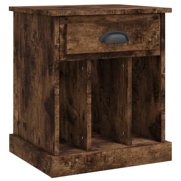 The Living Store Sängbord 2 st Rökfärgad ek 43x36x50 cm - Nattduksbord