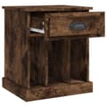 Miniatyrbild 8 av 11: The Living Store Sängbord 2 st Rökfärgad ek 43x36x50 cm -  Nattduksbord