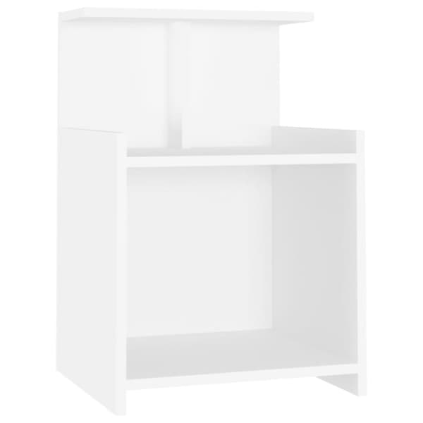 The Living Store sengeborde 2 stk. spånplade 40x35x60 cm hvid - Natborde