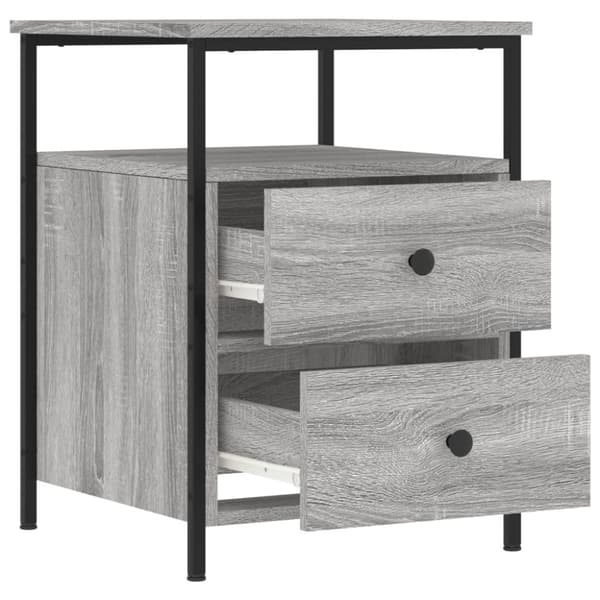 The Living Store Sängbord 2 st grå sonoma 44x45x60 cm konstruerat trä - Nattduksbord