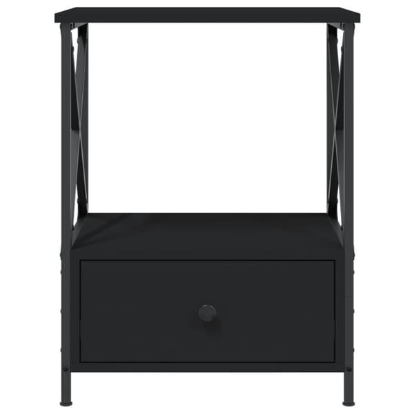 The Living Store Sängbord 2 st svart 50x41x65 cm konstruerat trä - Nattduksbord