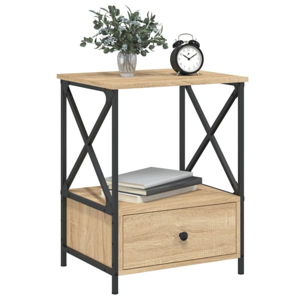 The Living Store Yöpöydät 2 kpl Sonoma-tammi 50x41x65 cm tekninen puu - Yöpöydät