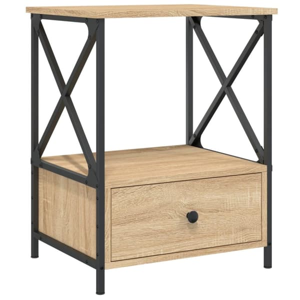 The Living Store Yöpöydät 2 kpl Sonoma-tammi 50x41x65 cm tekninen puu - Yöpöydät