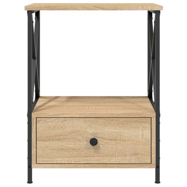 The Living Store Yöpöydät 2 kpl Sonoma-tammi 50x41x65 cm tekninen puu - Yöpöydät