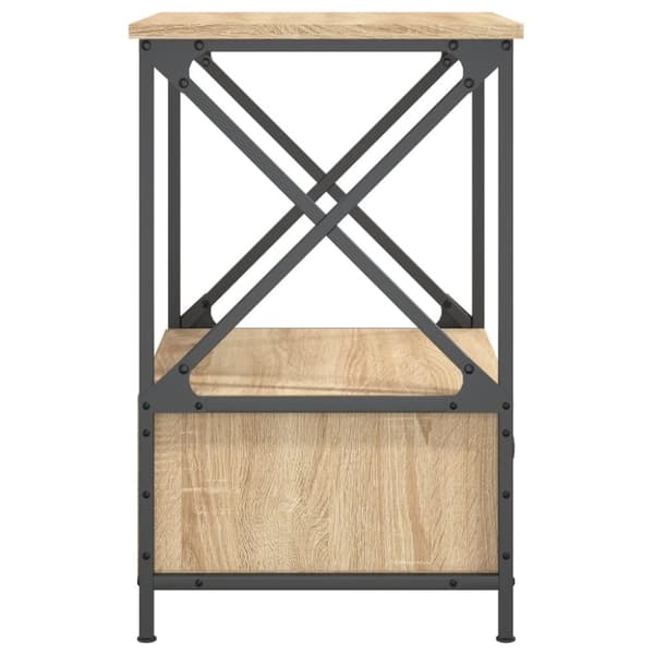 The Living Store Yöpöydät 2 kpl Sonoma-tammi 50x41x65 cm tekninen puu - Yöpöydät