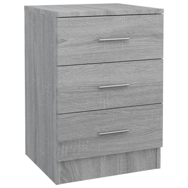 The Living Store Yöpöydät 2 kpl harmaa sonoma 38x35x56 cm tekninen puu - Yöpöydät