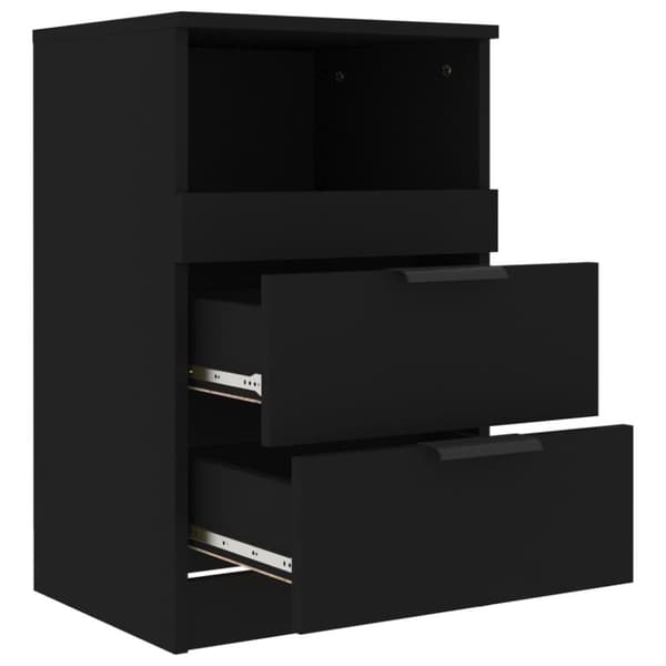 The Living Store sengebord konstrueret træ sort - Natborde