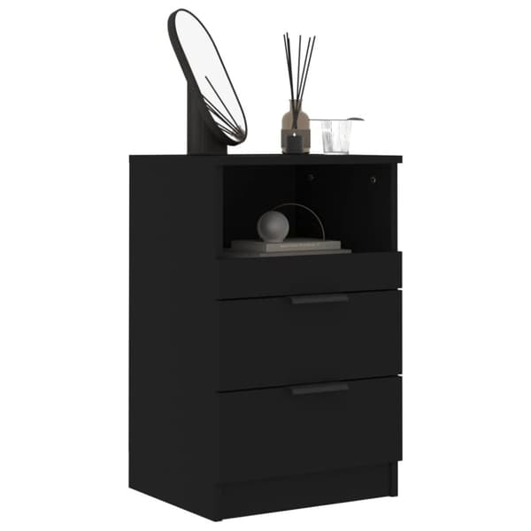 The Living Store sengebord konstrueret træ sort - Natborde