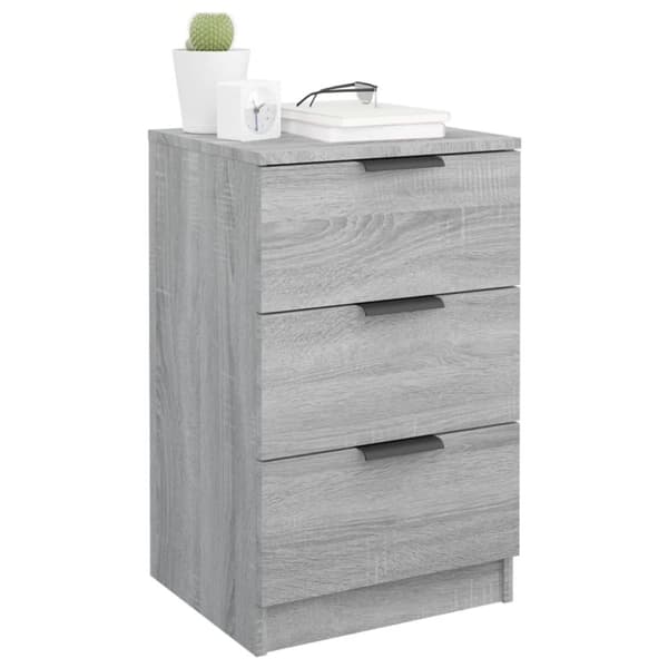 The Living Store sengeborde 2 stk. 40x36x65 cm grå sonoma-eg -  Natborde