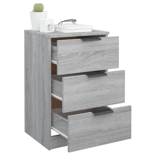 The Living Store sengeborde 2 stk. 40x36x65 cm grå sonoma-eg -  Natborde