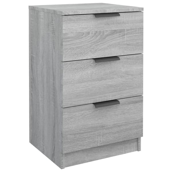 The Living Store sengeborde 2 stk. 40x36x65 cm grå sonoma-eg -  Natborde