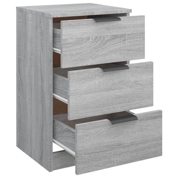The Living Store sengeborde 2 stk. 40x36x65 cm grå sonoma-eg -  Natborde