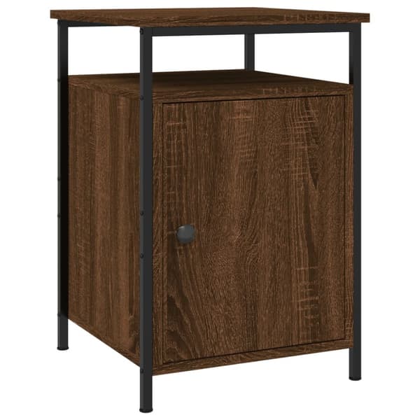 The Living Store Yöpöydät 2 kpl ruskea tammi 40x42x60 cm tekninen puu - Yöpöydät