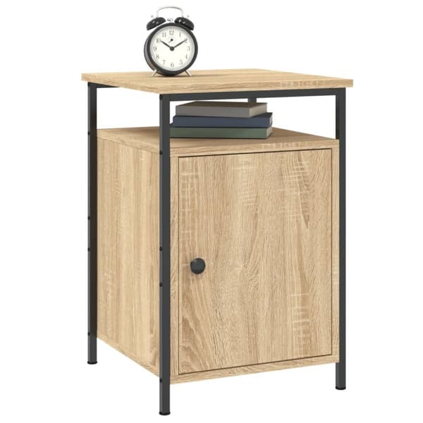 The Living Store Sängbord 2 st sonoma-ek 40x42x60 cm konstruerat trä -  Nattduksbord