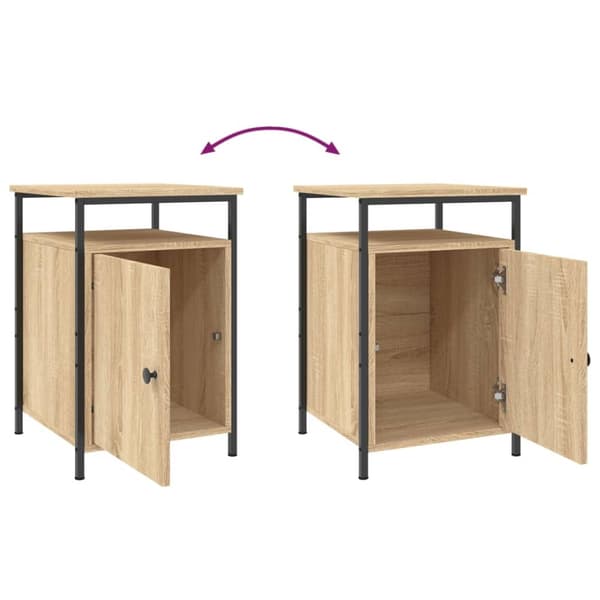 The Living Store Sängbord 2 st sonoma-ek 40x42x60 cm konstruerat trä -  Nattduksbord