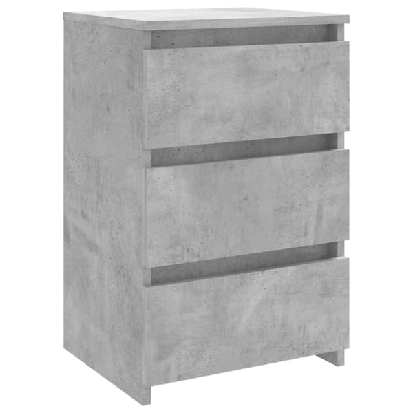 The Living Store natborde 2 stk. 40x35x62,5 cm spånplader betongrå - Natborde