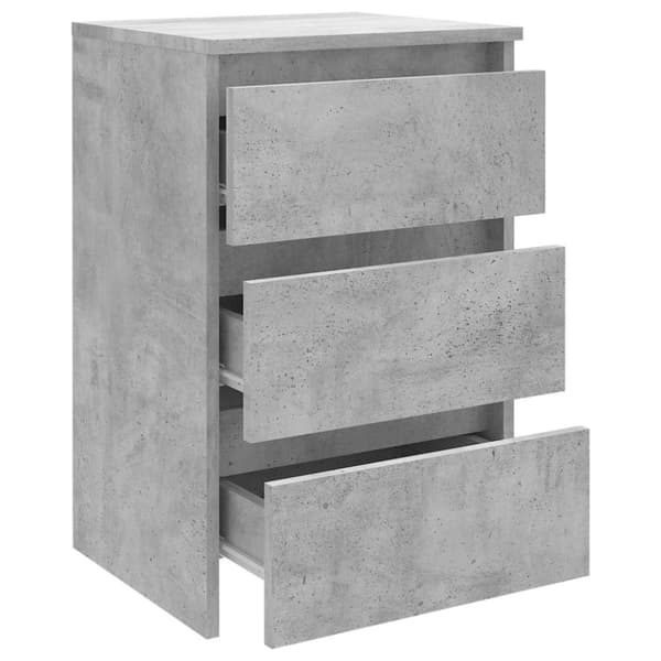 The Living Store natborde 2 stk. 40x35x62,5 cm spånplader betongrå - Natborde