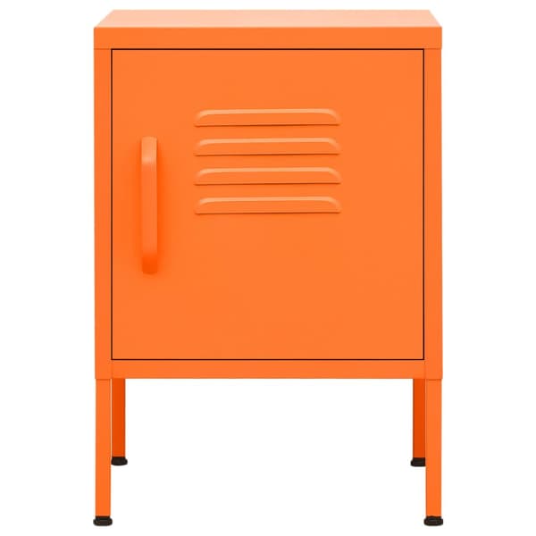 The Living Store natbord 35x35x51 cm stål orange - Natborde