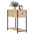 Miniatyrbillede 4 af 11: The Living Store sengeborde 2 stk. 30x60x60 cm konstrueret træ sonoma-eg -  Natborde