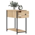 Miniatyrbillede 5 af 11: The Living Store sengeborde 2 stk. 30x60x60 cm konstrueret træ sonoma-eg -  Natborde