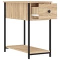 Miniatyrbillede 8 af 11: The Living Store sengeborde 2 stk. 30x60x60 cm konstrueret træ sonoma-eg -  Natborde