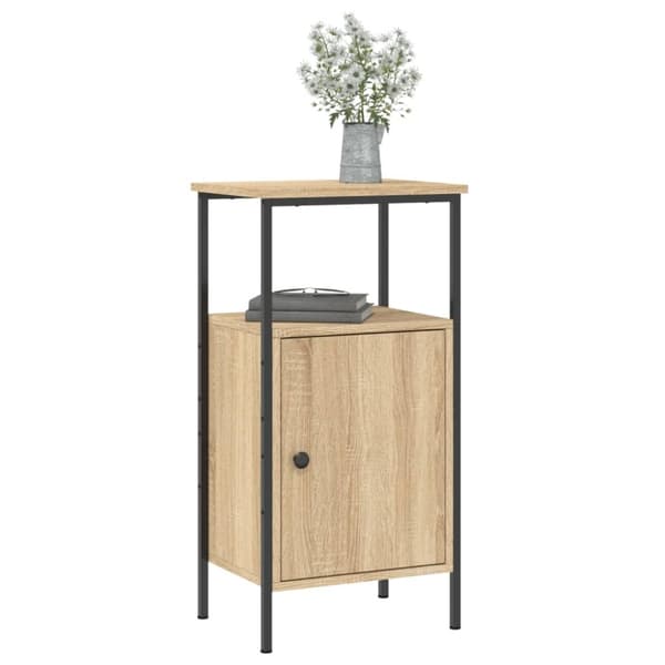 The Living Store sengebord 41x31x80 cm konstrueret træ sonoma-eg -  Natborde