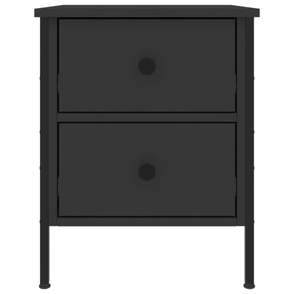 The Living Store sengeborde 2 stk. 40x42x50 cm konstrueret træ sort - Natborde