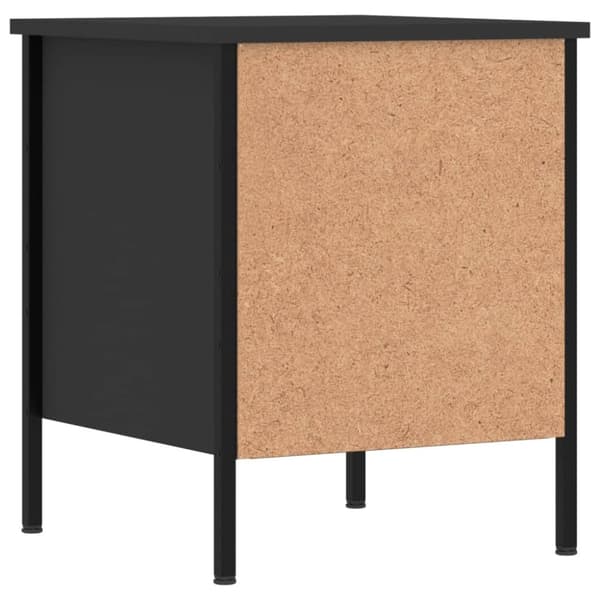 The Living Store sengeborde 2 stk. 40x42x50 cm konstrueret træ sort - Natborde