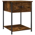 Miniatyrbillede 4 af 11: The Living Store sengeborde 2 stk. 44x45x58 cm røget egetræsfarve -  Natborde