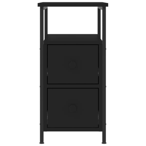 The Living Store sengebord 30x60x60 cm konstrueret træ sort - Natborde