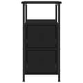 Miniatyrbillede 6 af 11: The Living Store sengebord 30x60x60 cm konstrueret træ sort -  Natborde