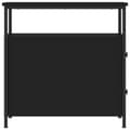 Miniatyrbillede 8 af 11: The Living Store sengebord 30x60x60 cm konstrueret træ sort -  Natborde