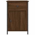 Miniatyrbillede 7 af 11: The Living Store sengeborde 2 stk. 40x42x60 cm konstrueret træ brunt egetræ -  Natborde