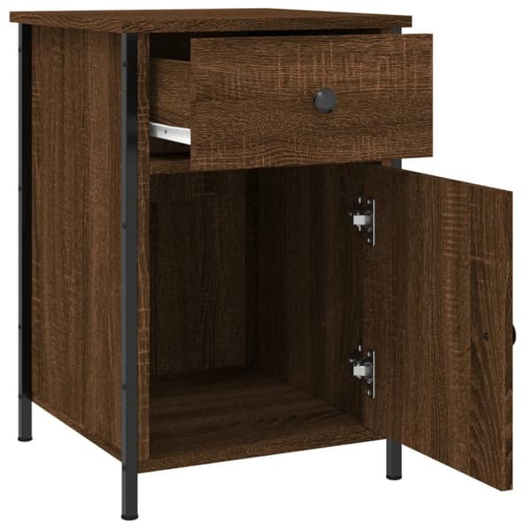 The Living Store sengeborde 2 stk. 40x42x60 cm konstrueret træ brunt egetræ -  Natborde
