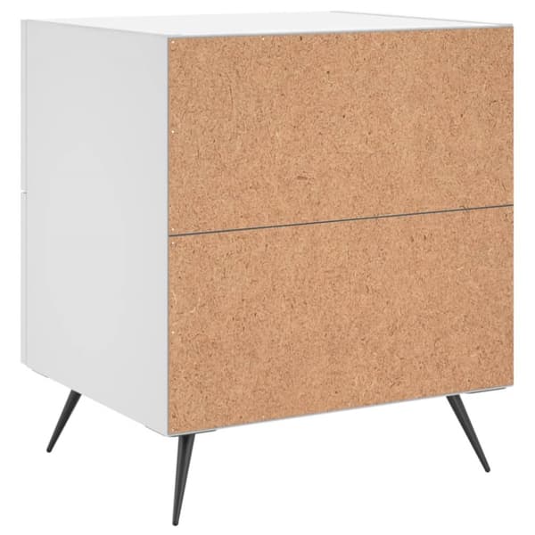 The Living Store Sängbord 2 st vit 40x35x47,5 cm konstruerat trä - Nattduksbord