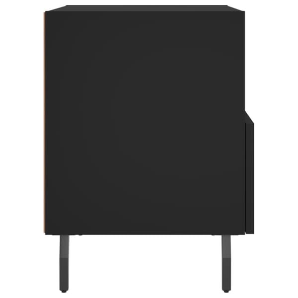 The Living Store sengeborde 2 stk. 40x35x47,5 cm konstrueret træ sort -  Natborde